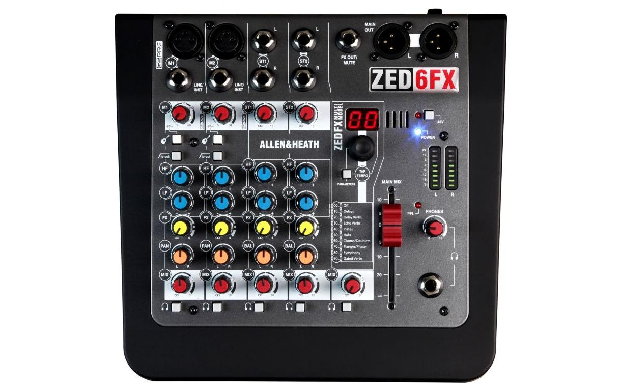 Mischpult ZED-6FX<br>Kompaktes analoges Mischpult mit 6 Eingängen