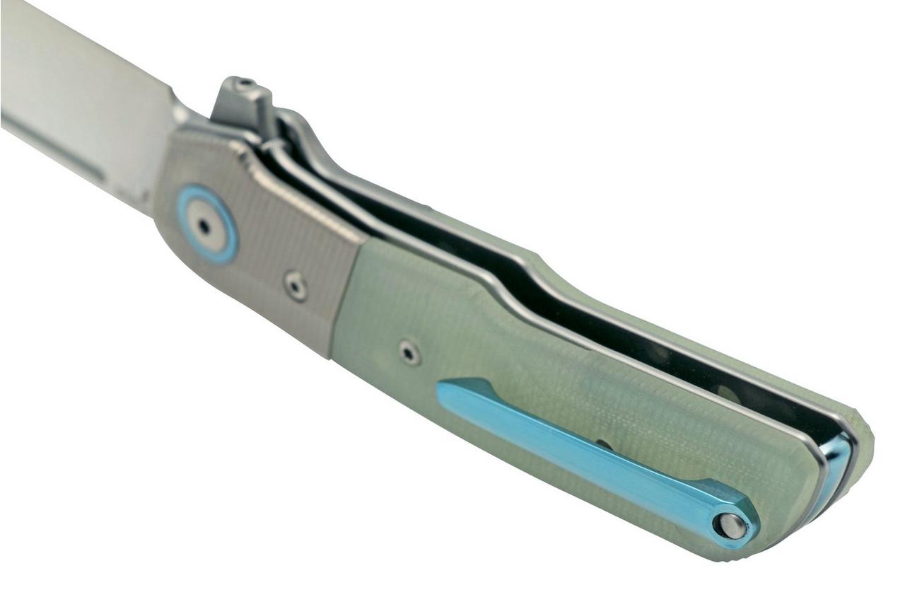 MKM Clap LS01-GNT Titanium, Natural G10 zakmes, Bob Terzuola design