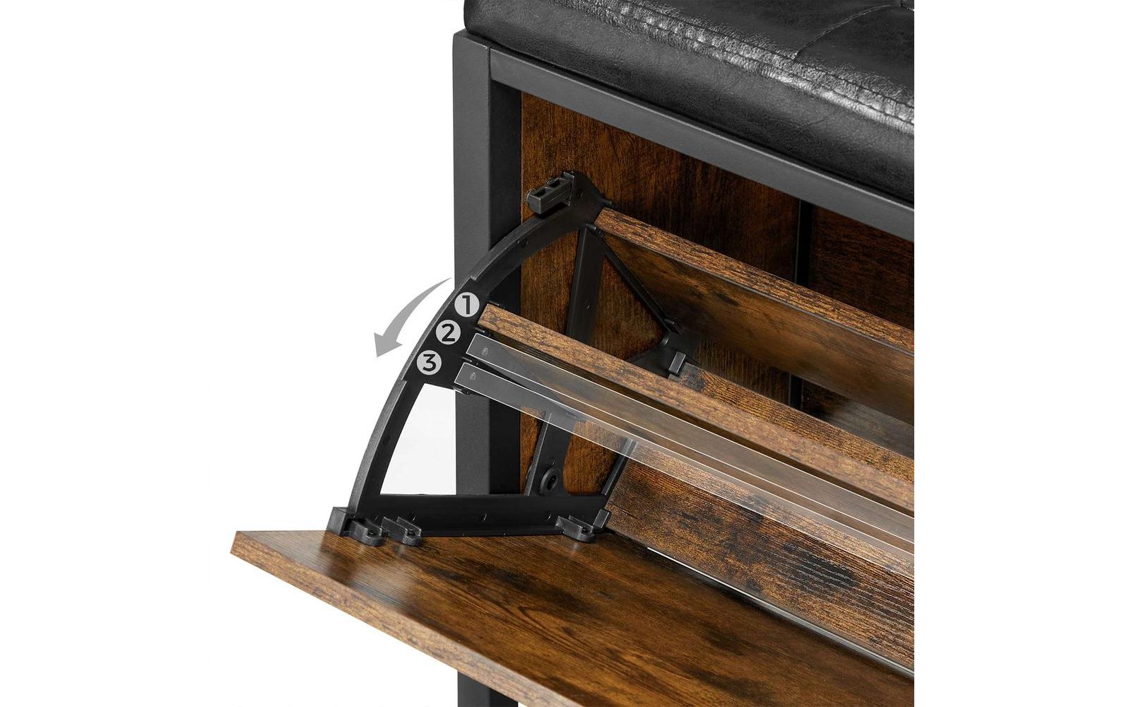 Schuhschrank mit Polster 80 x 51 cm, BraunSchuhbank