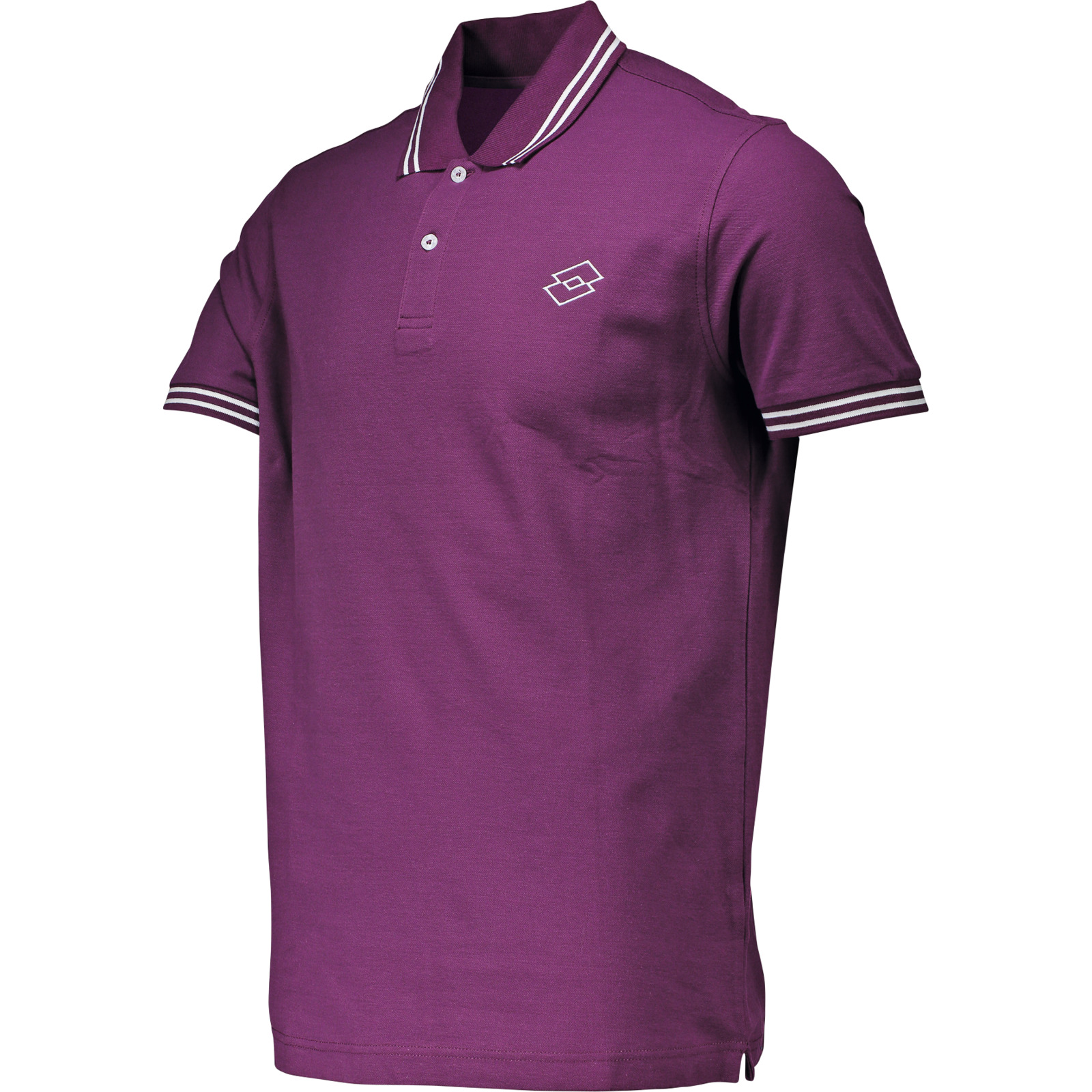 Lotto Herren-Poloshirt Streifen M, bordeaux