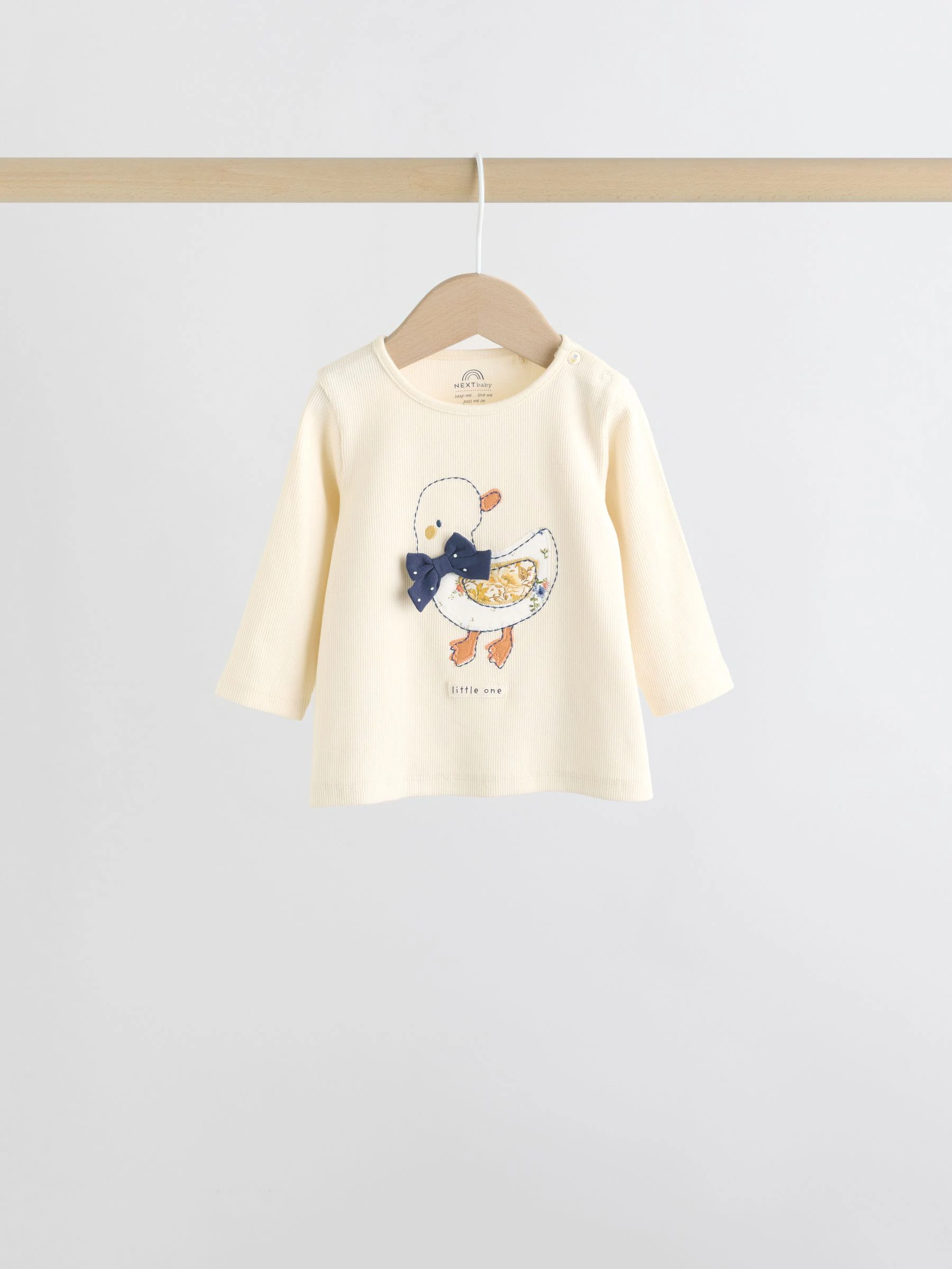 Ecru - 6 -delige set van top met lange mouwen en leggings (0mnd -3jr)