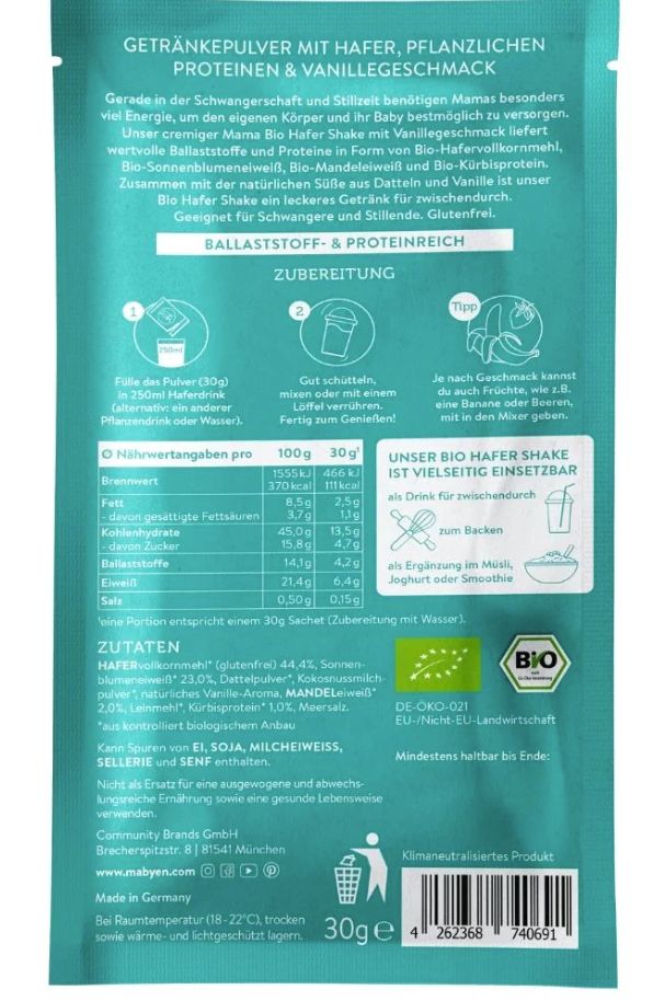 MABYEN Mama Bio Hafer-Set