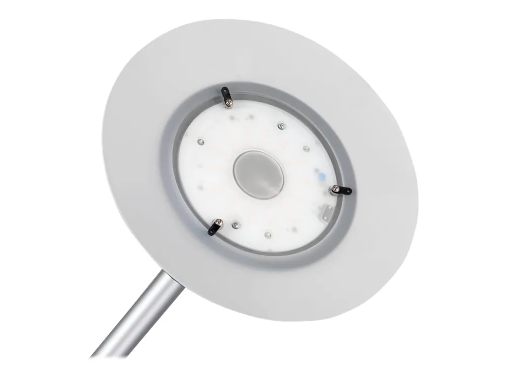 Unilux Premium Variaglass - Torchiere-gulvlampe - LED - 22 W - klasse A  - 3000 K - frosted, metalgrå