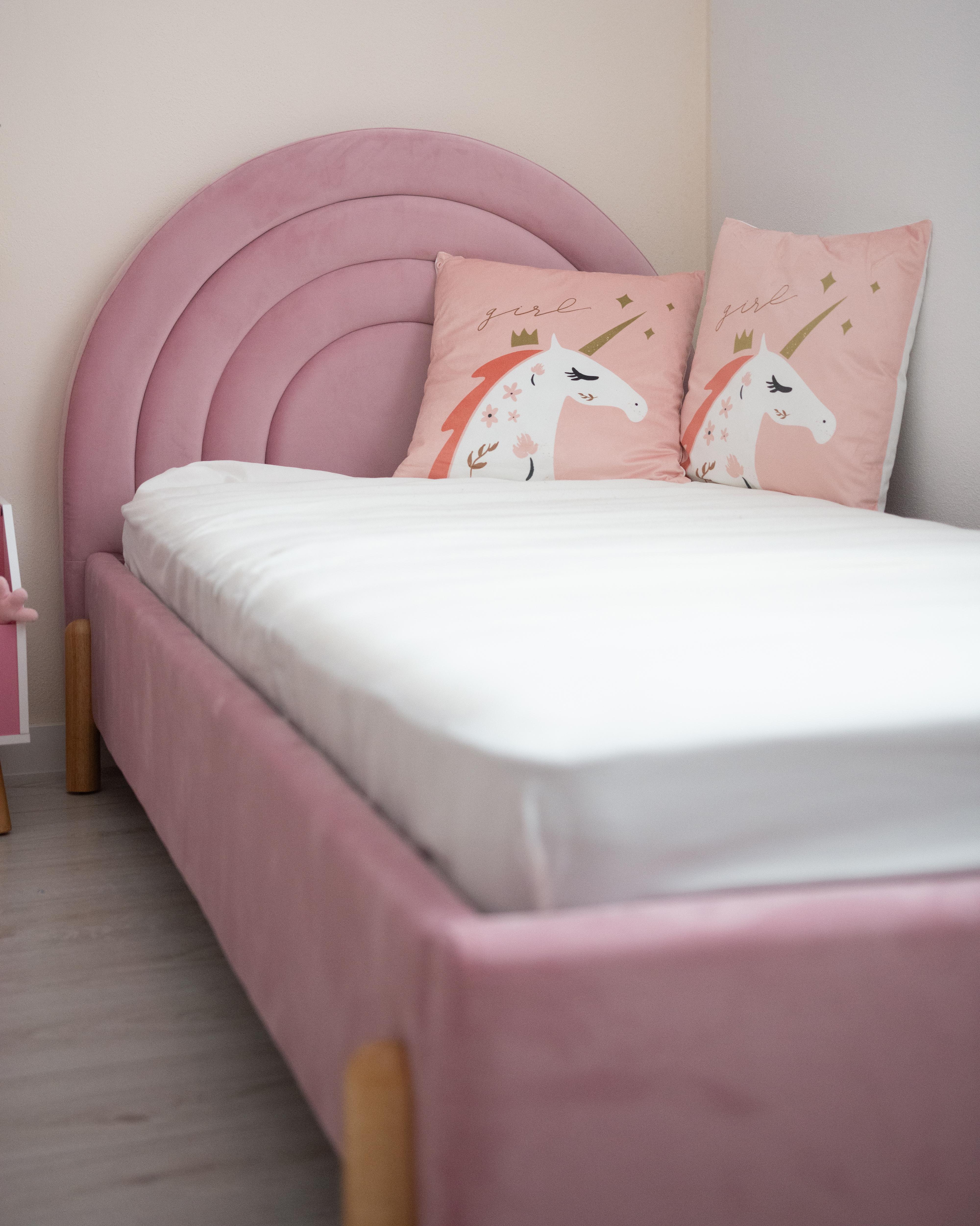 Set van 2 sierkussens UNIOLA Fluweel 45 x 45 cm Roze