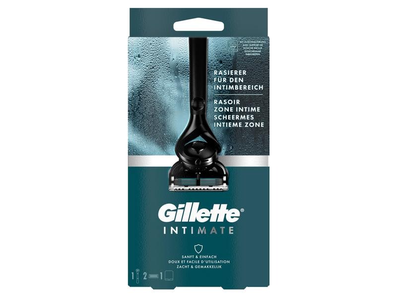 Gillette Rasierer Intimate   2 Klingen mit Halterung Intimrasierer für eine sanfte und einfache Anwendung mit einer passenden Halterung