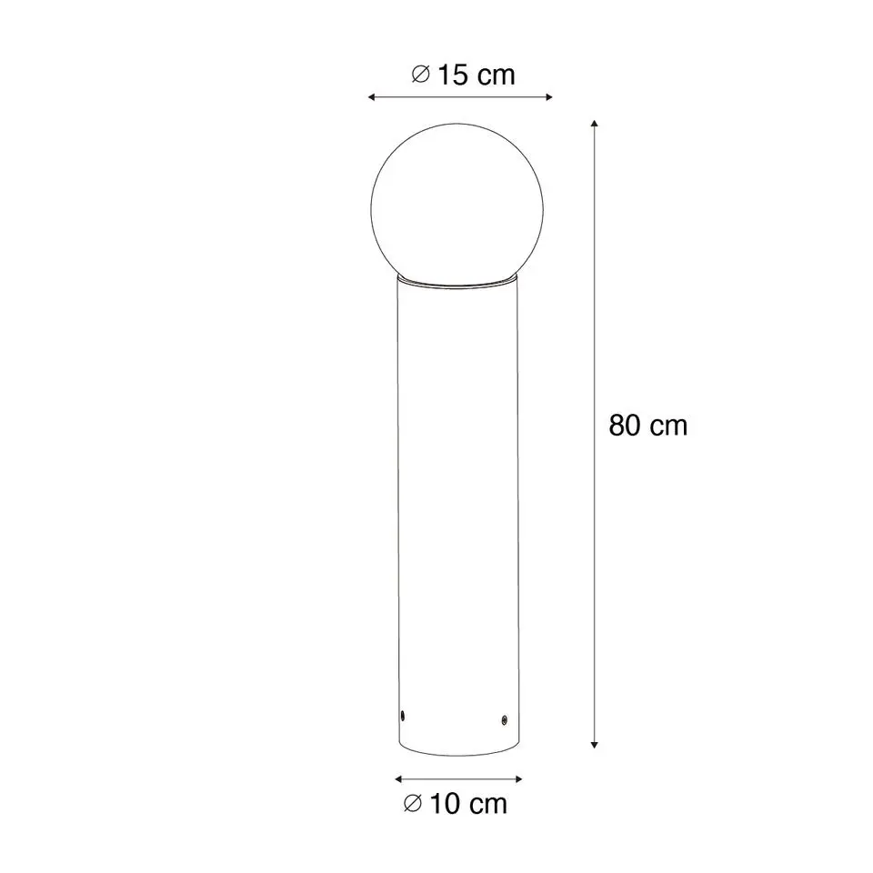 Qazqa staande buitenlampen huma zwart e27