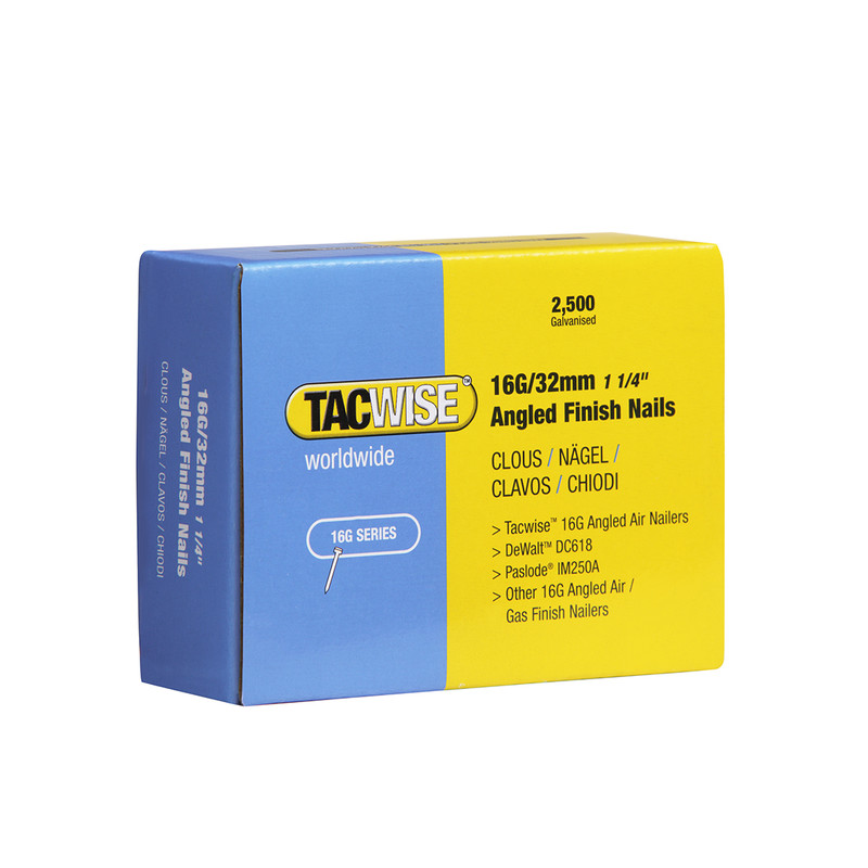 Tacwise schuine afbouwnagels maat 16 32mm