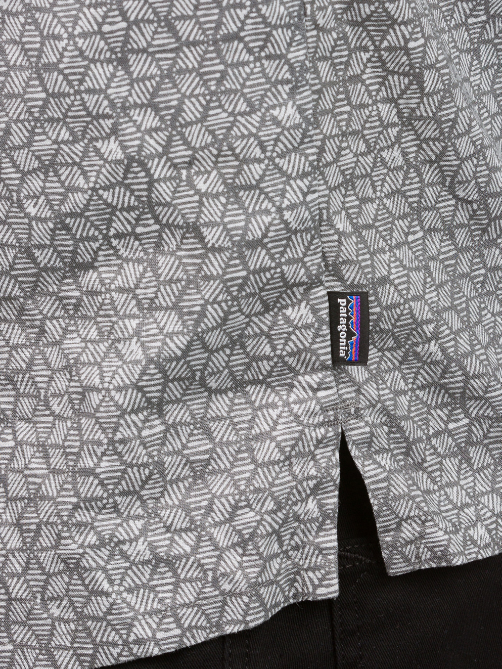 Patagonia Back Step Shirt batik hex micro hex grey