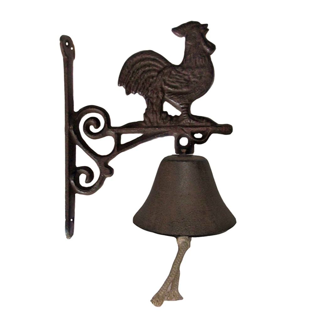 Cloche carillon fonte coq 19x10x17cm