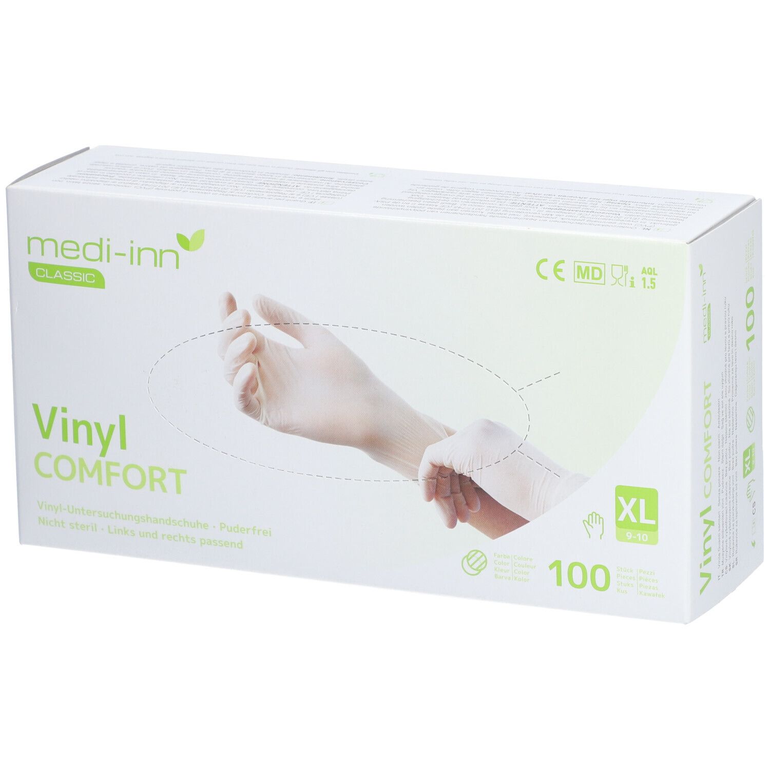 HANDSCHUHE Einmal Vinyl puderfrei XL