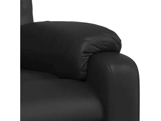 Fauteuil massant inclinable Noir Similicuir