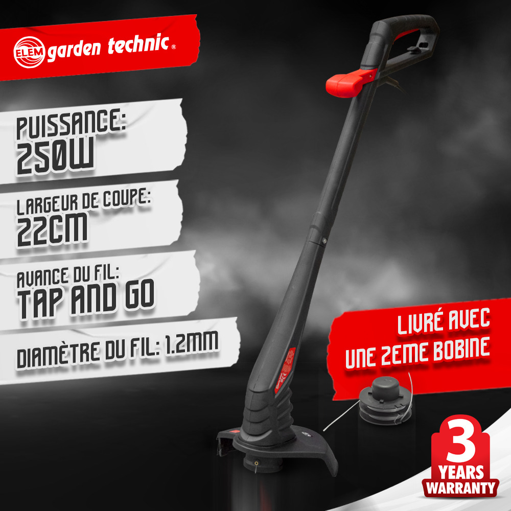 Tondeuse 1300w + coupe bordures 250w