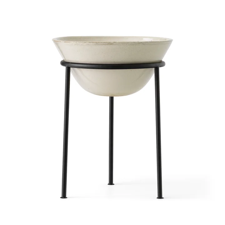 Audo - Daiza Pflanztopf H 45 cm, Ø 35 cm, schwarz / elfenbein