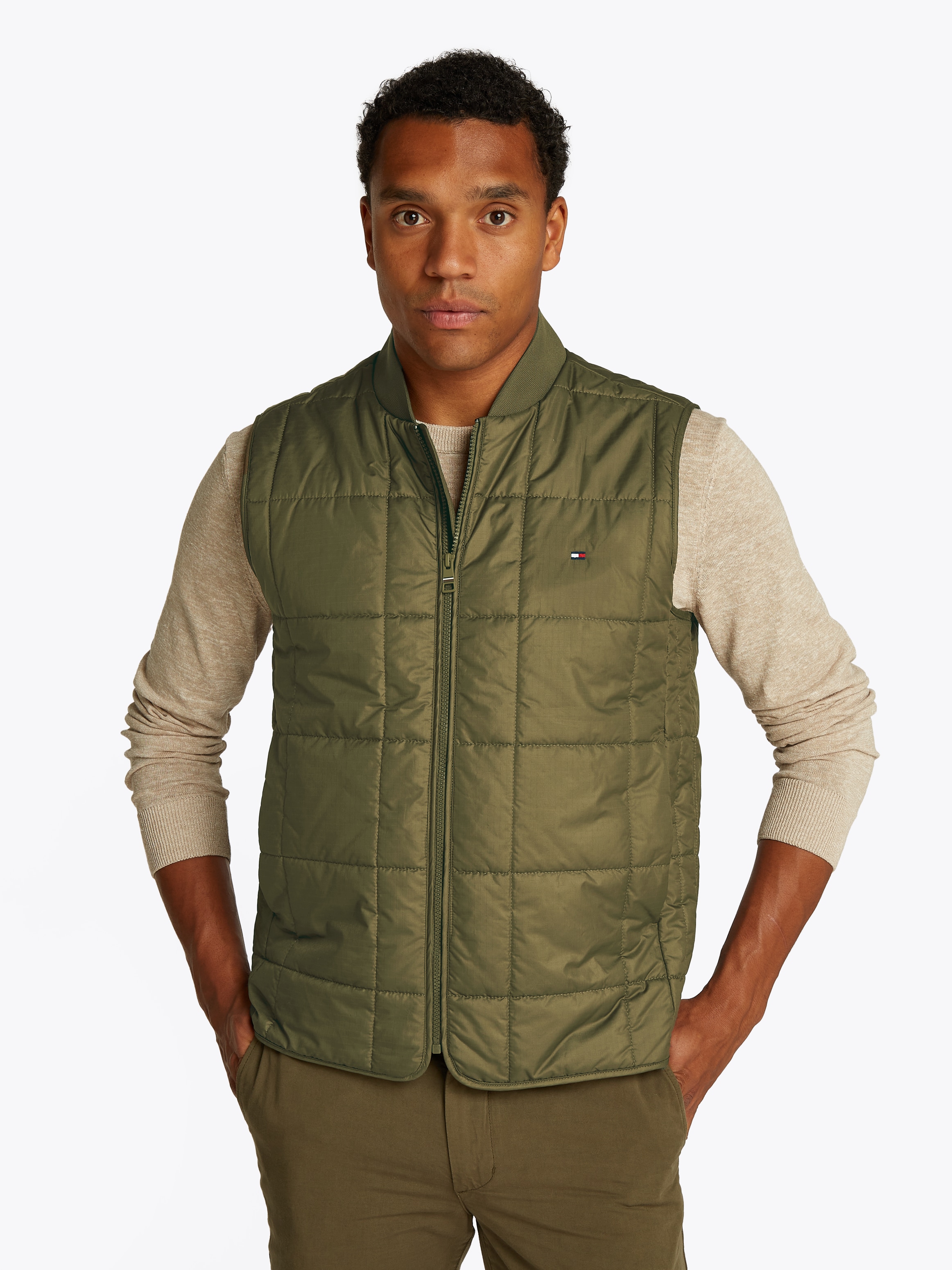 Tommy Hilfiger Steppweste »SQUARE QUILTED VEST«, Mit Rundhalsausschnitt