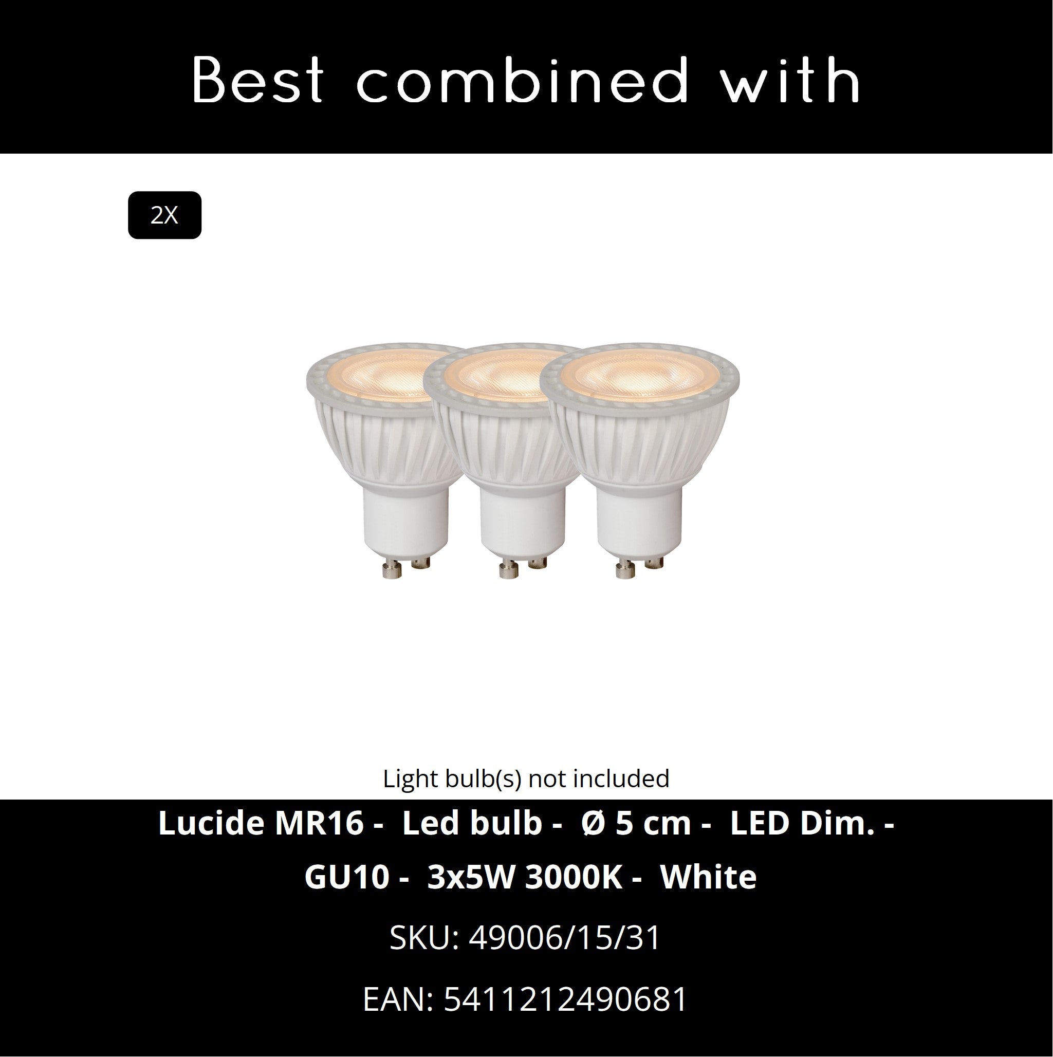 Lucide TUBE Plafondspot - Wit