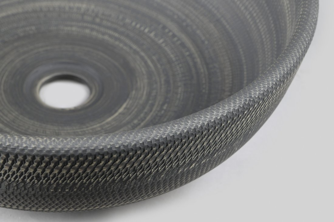 Sapho Priori keramische ronde waskom 41cm grijs