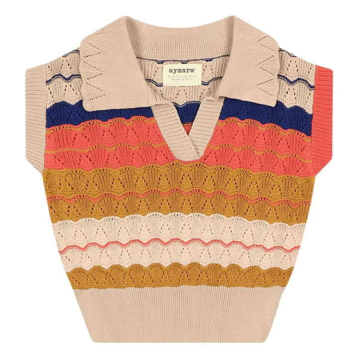 Aymara Polo Carmen Pointelle Coton Bio | Beige