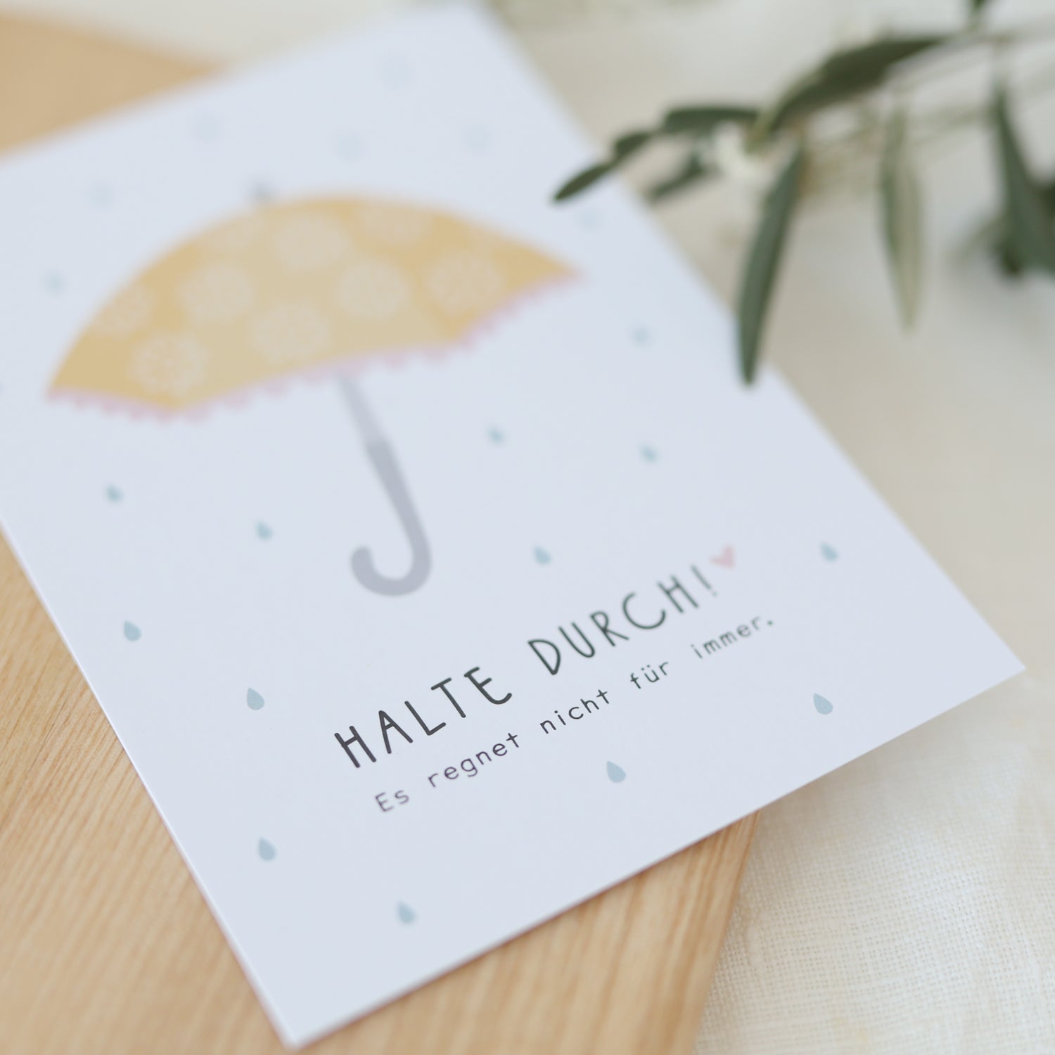 Postkarte „Halte durch