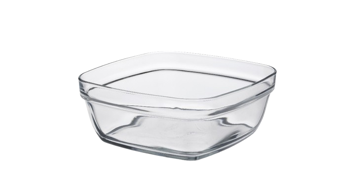 Lys - Saladier carré en verre transparent