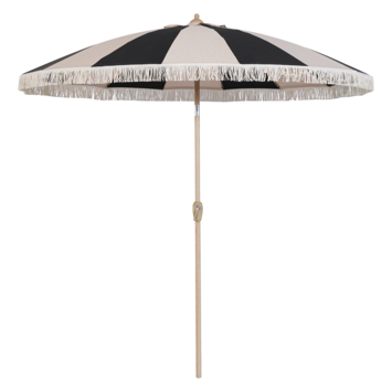 Handson parasol Venetië zwart/beige rond Ø 250 cm
