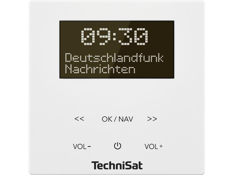 Technisat DAB  Radio DigitRadio Up 55 Weiss Kompaktes Unterputzradio für die flexible Montage