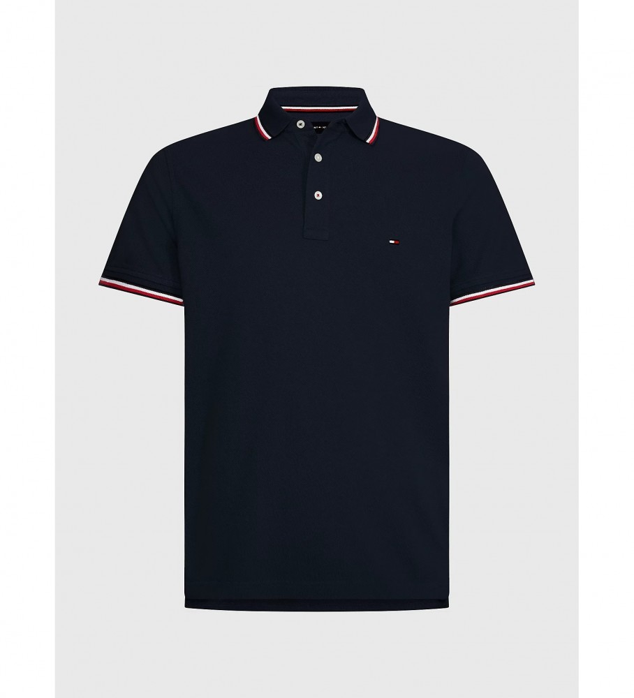 Polo Tommy Hilfiger Core Tipped Slim estilo marinheiro
