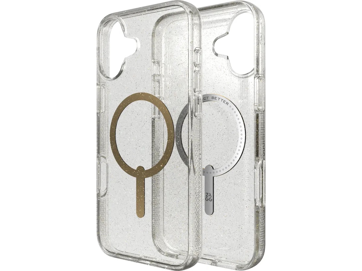 iPhone 16 MagSafe Hülle Milan Snap Case Recycled (702315126) - Gold / Transparent (Glitzer)