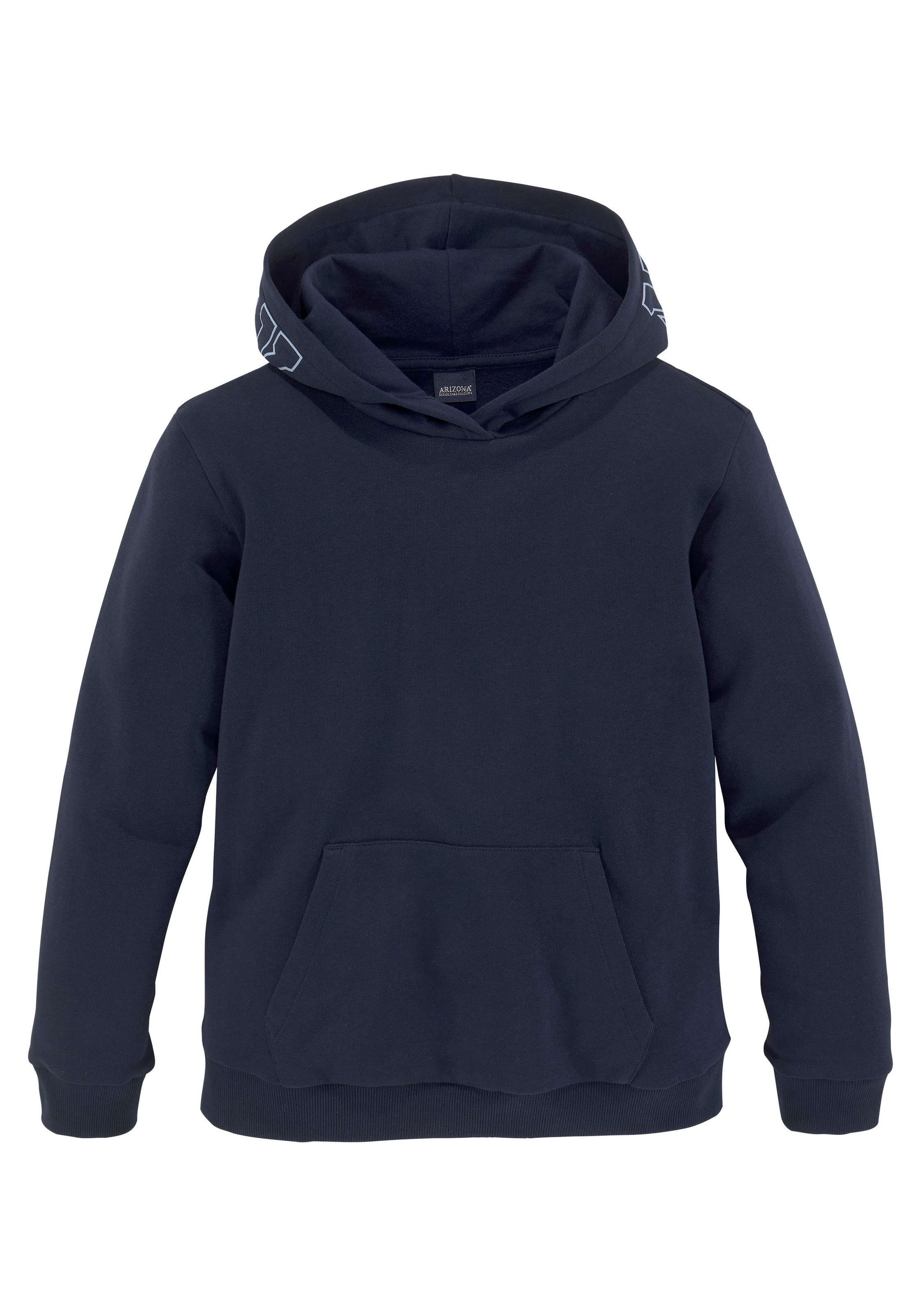 KIDSWORLD Kapuzensweatshirt », Hoodie mit Print auf der Kapuze«, Langarm,  weite Passform,  stylischer Druck,  Basic-Stil