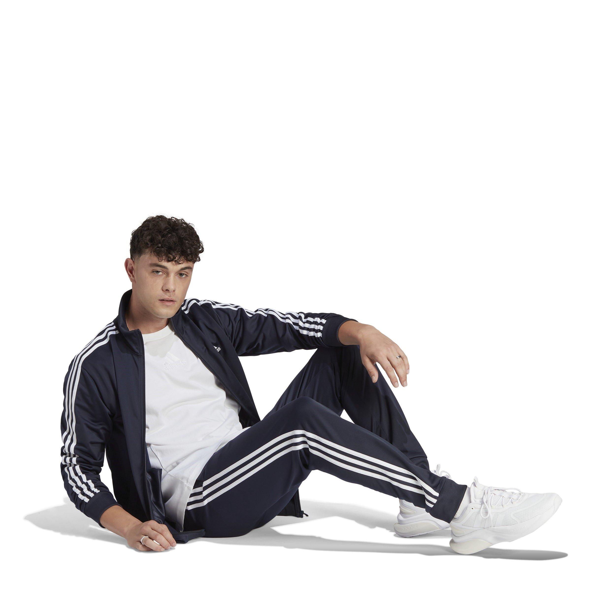 adidas Basic 3 Stripes Tricot Tracksuit Mens