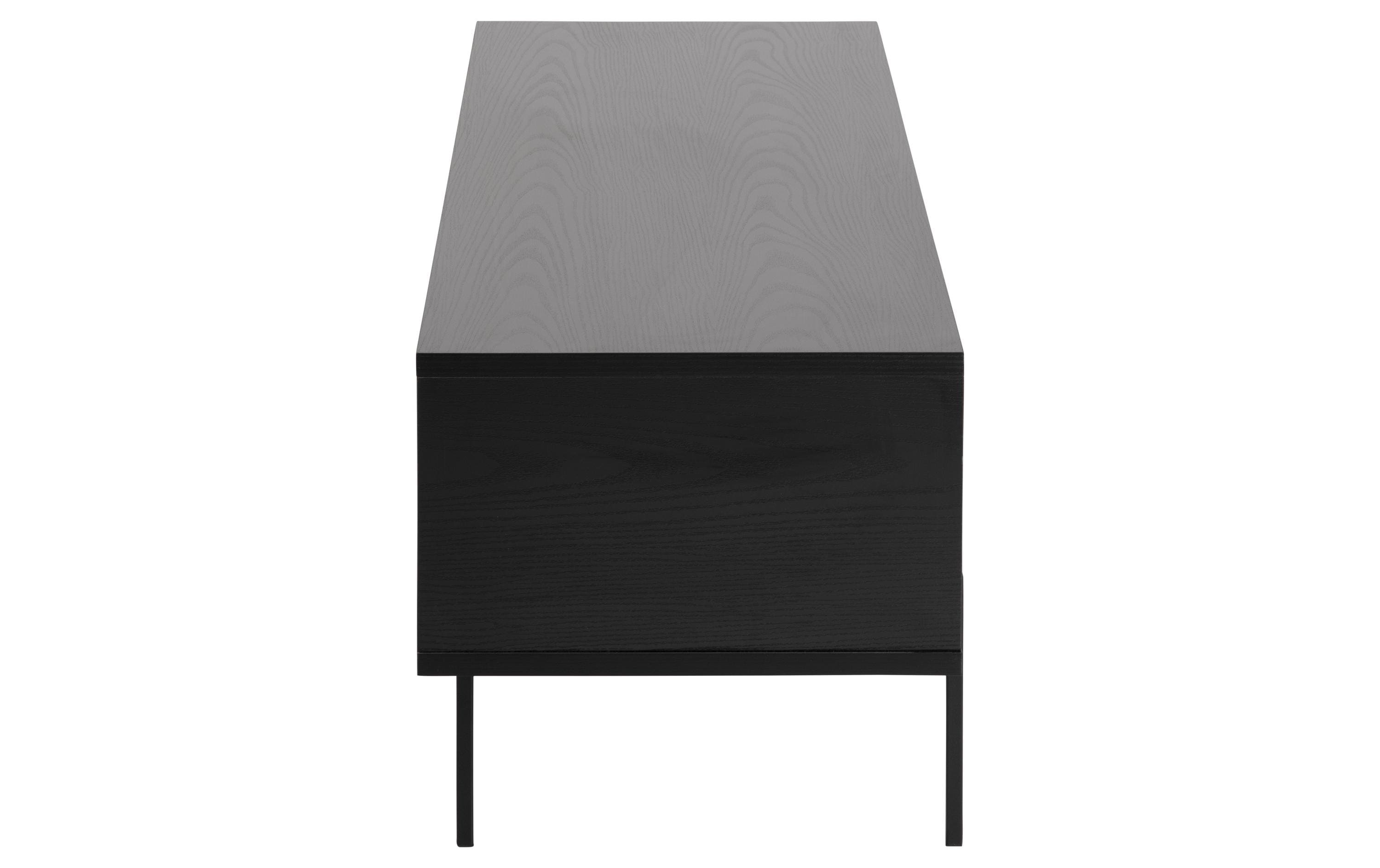 TV-Möbel Angus 140 x 40 x 44.5 cm, Schwarz<br>TV-Kommode