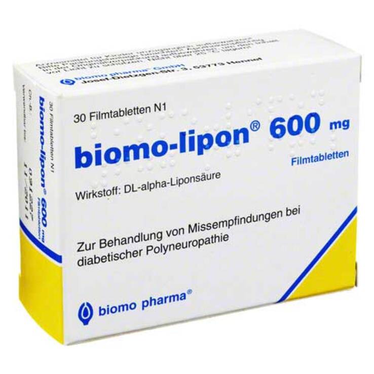 Biomo Lipon 600 Filmtabletten, 30 St
