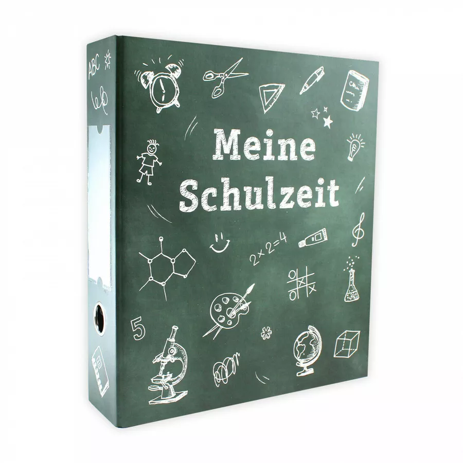 Nikima Ordner Schule Portfolio Ordner Meine Schulzeit Sammelordner grün