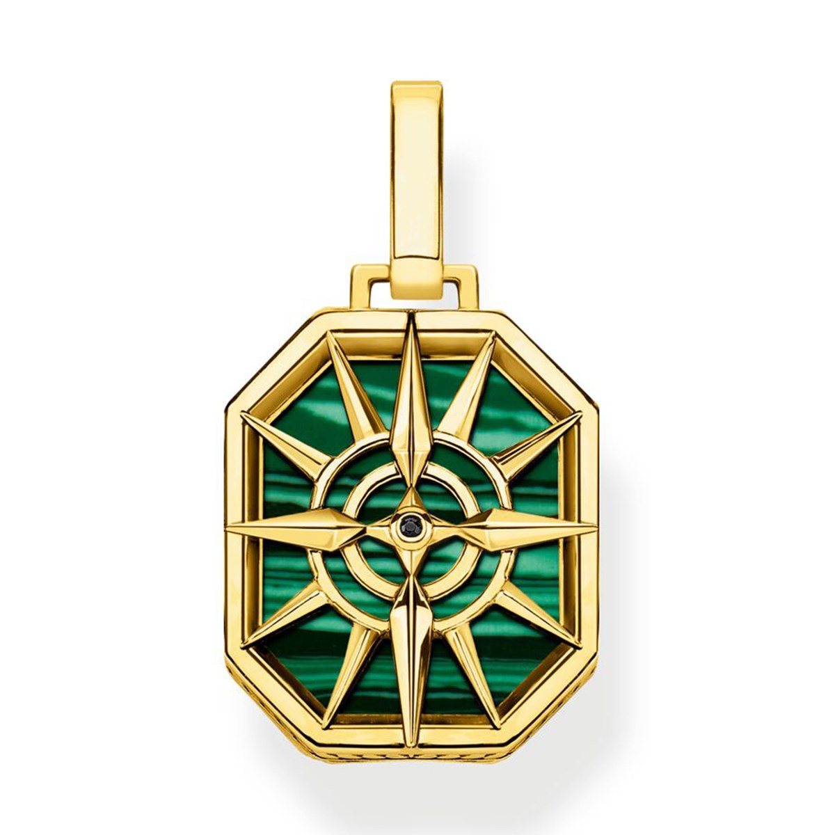 Pendentif Thomas Sabo boussole étoile vert