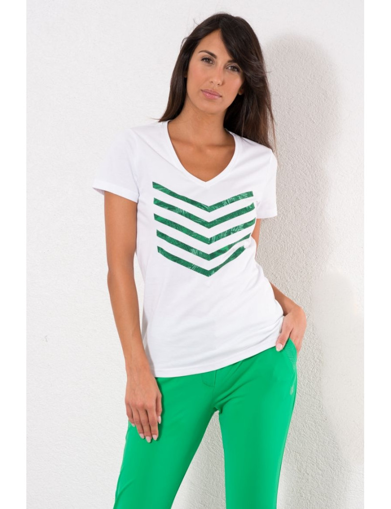 HBT TOP COL V HAILEY GREEN PALM