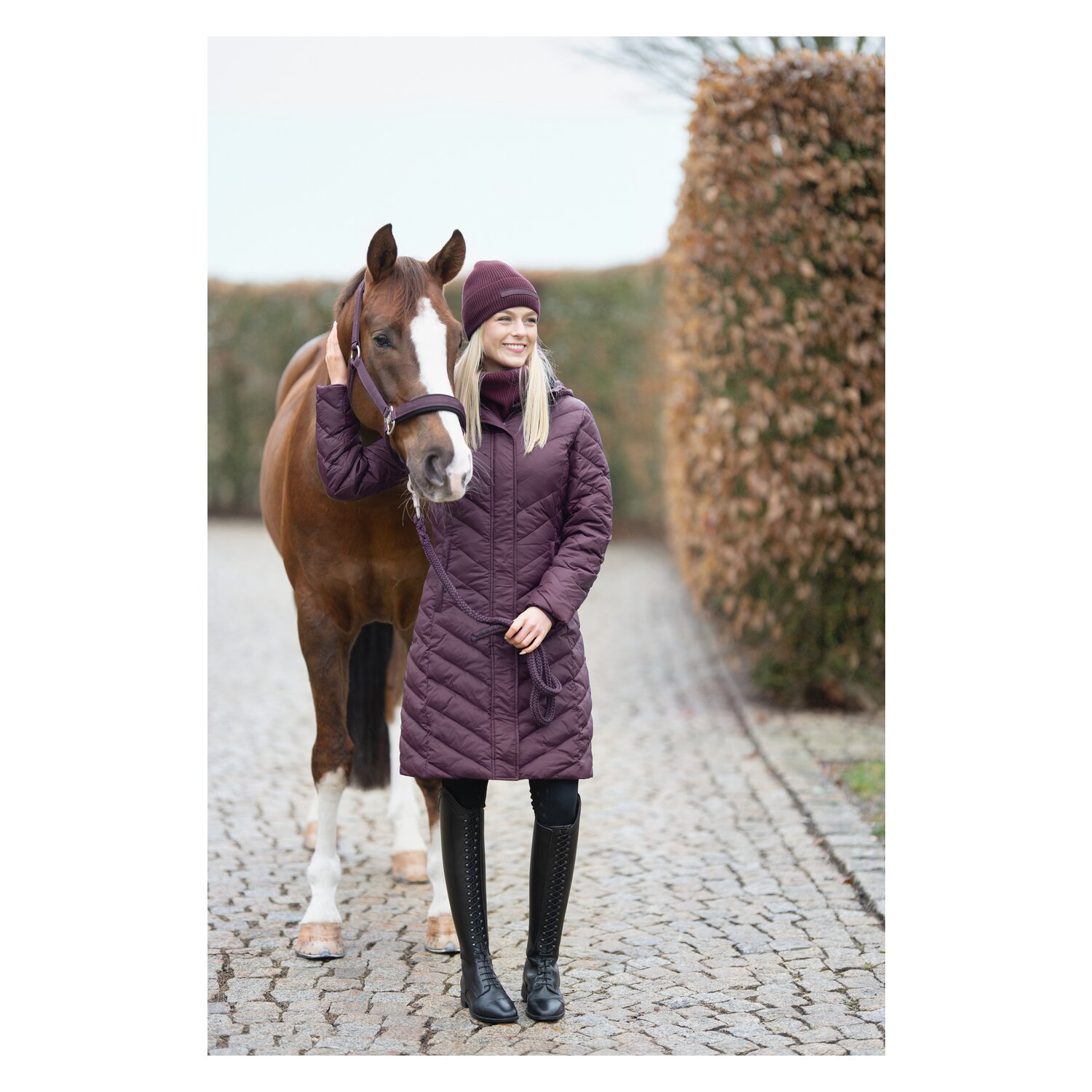 Cheval de Luxe Strickmütze  - velvet plum - Einheitsgröße