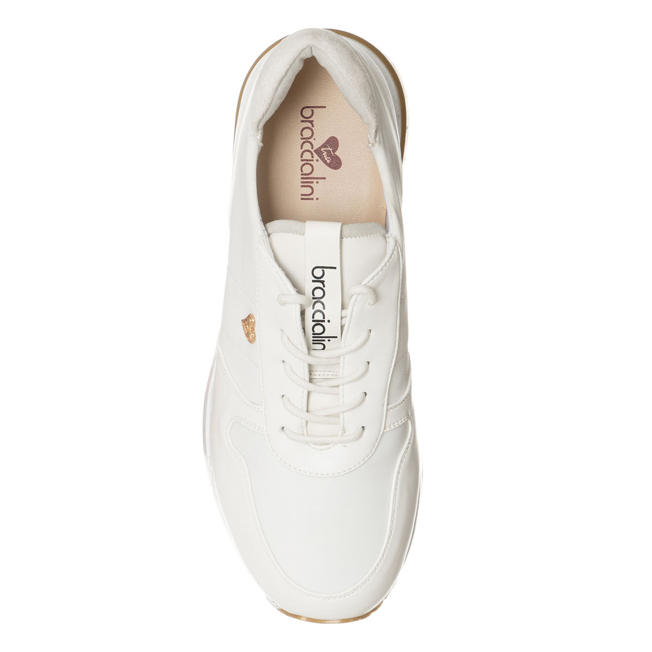 Tua By Braccialini Sneakers en Cuir Leno blanc/doré