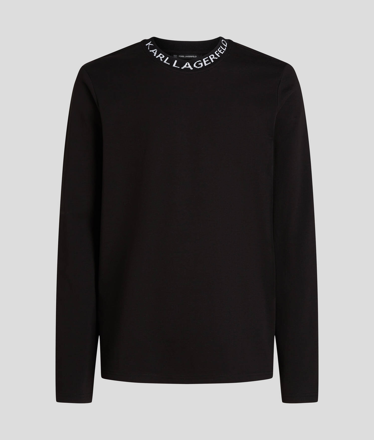T-SHIRT À MANCHES LONGUES AVEC LOGO KARL - Noir