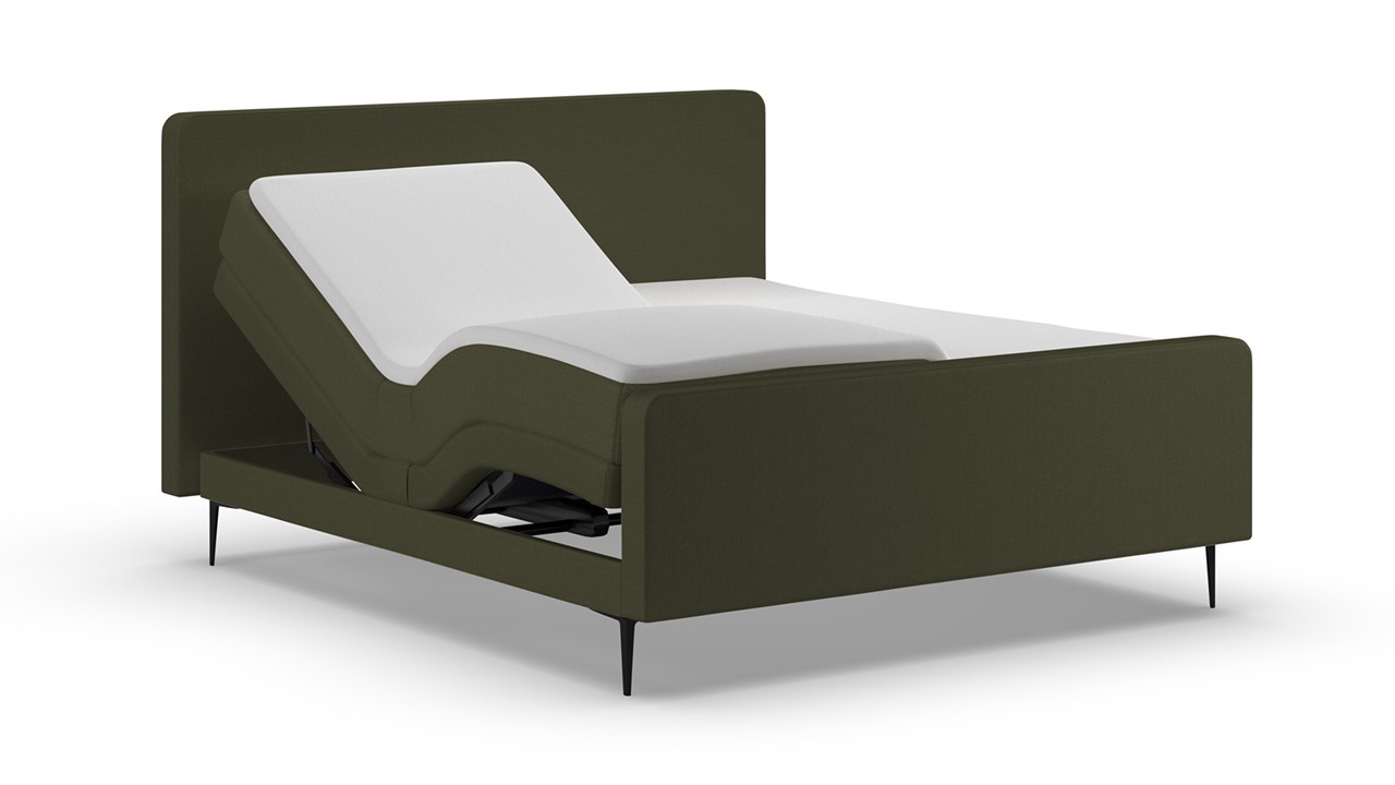 Elektrische boxspring Glade - Soft suede forest