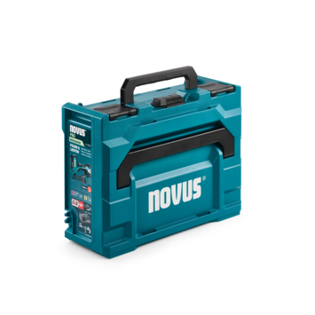Novus 18V tacker J-551 systembox incl. 2.0Ah accu + oplader en draadnieten