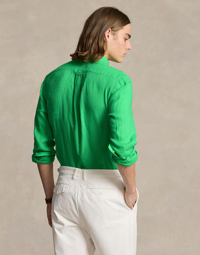 Polo Ralph Lauren Slim Fit Linen Shirt Classic kelly
