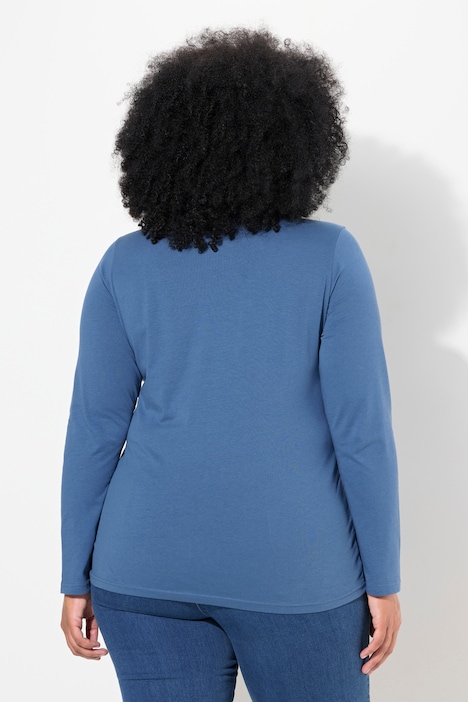 Shirt, Slim, V-Ausschnitt, Langarm