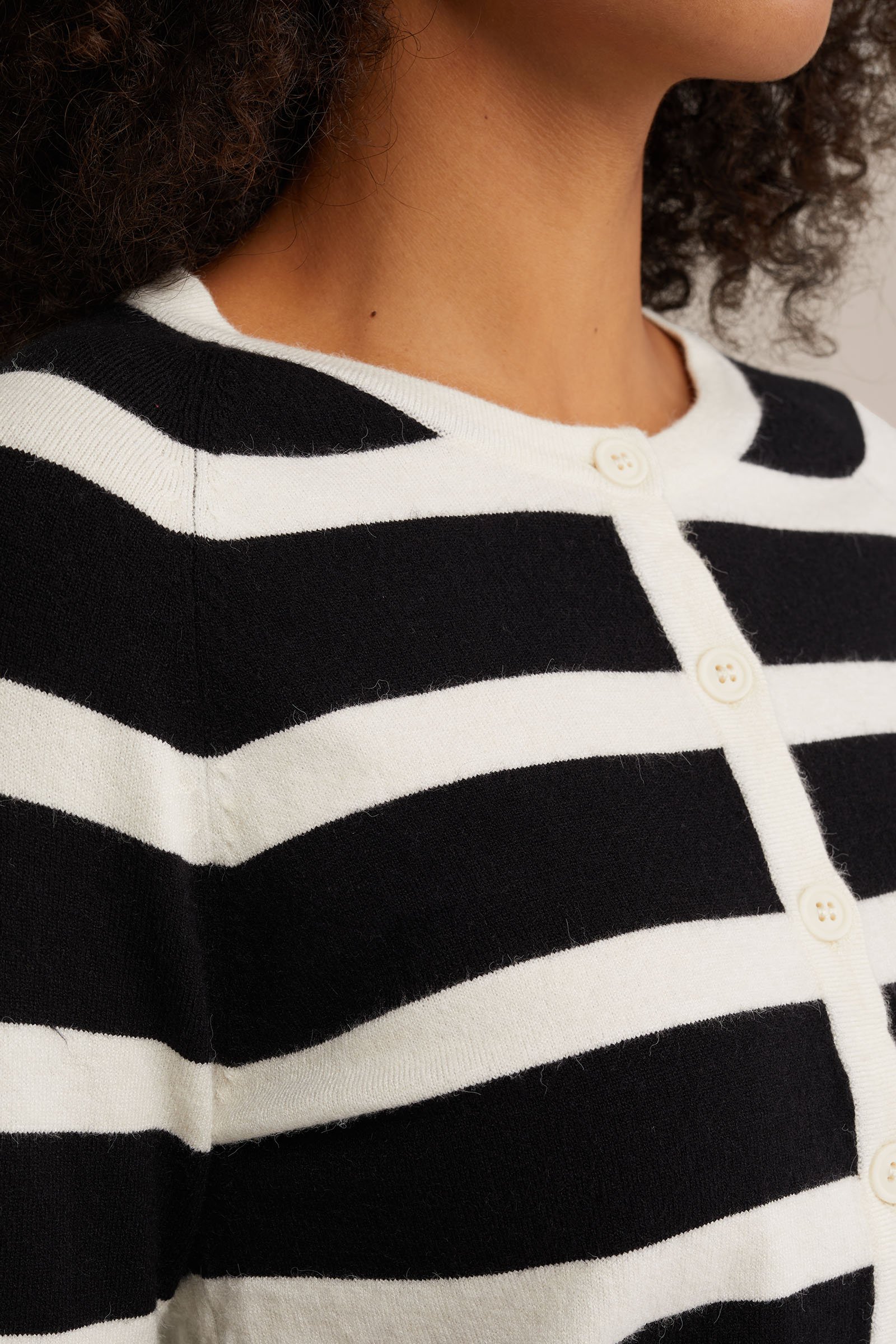 Gestreept vest WE Fashion Zwart