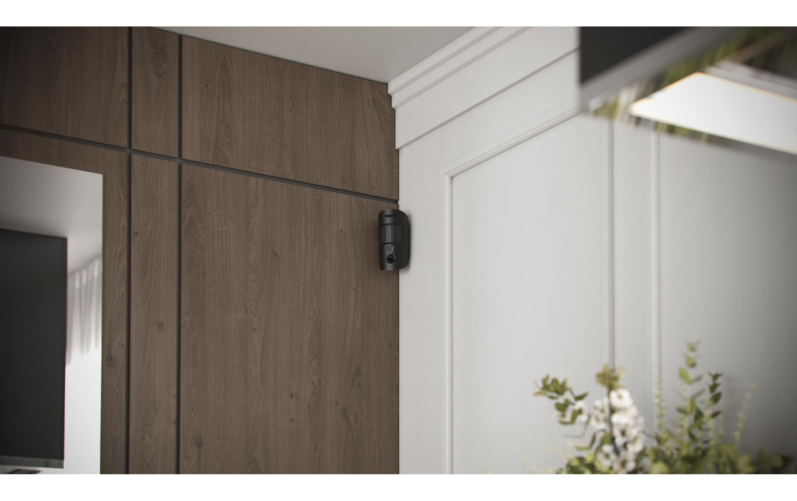 Baseline MotionCam Jeweller Schwarz<br>Kabelloser IR-Bewegungsmelder mit Funktion «Foto nach Alarm»