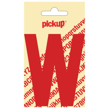 Pickup plakletter W rood 90 mm