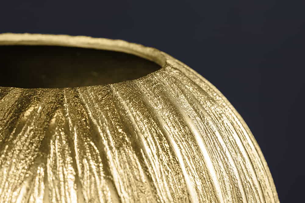 Moderne Vase ELEGANCE 25cm gold antik Hammerschlag Design