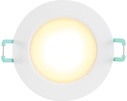 LED inbouwspot, dimbaar, IP65, 7W, 500 lm, 2200-3000 K, wit/mat, Ø 8,7/6,8-7,4 cm, 230 V