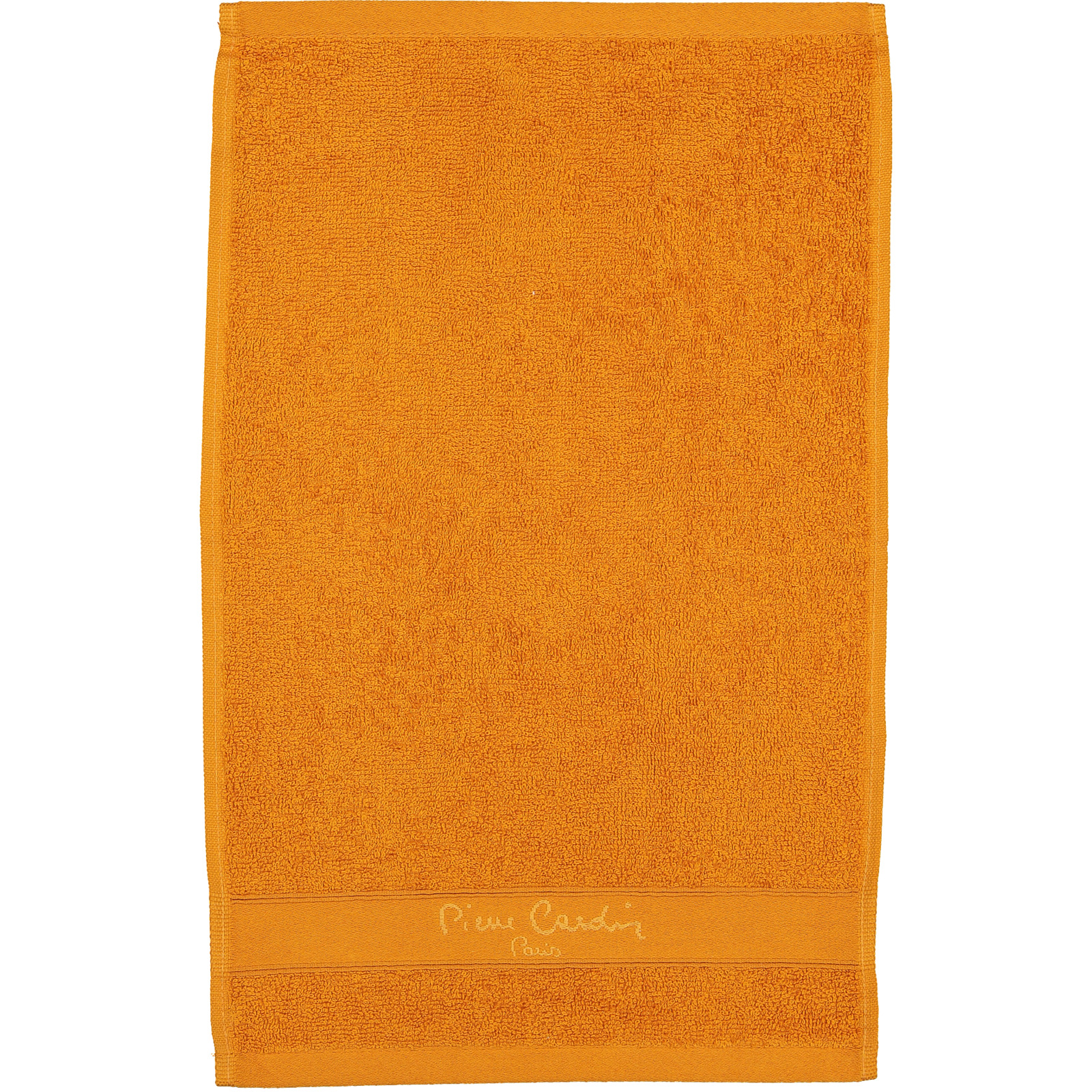Pierre Cardin Gästetuch Frottee 30 x 50 cm mit Stickerei orange