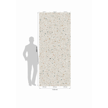 Grosfillex wandpaneel Element Linio XL PVC New terrazzo  2,925 m²