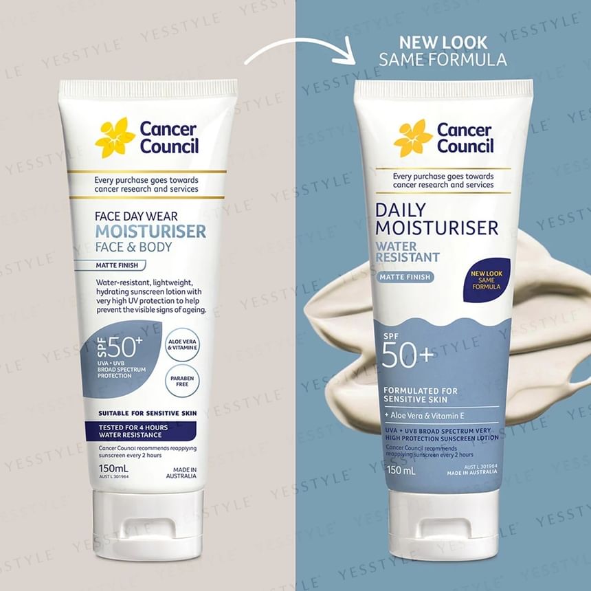 Cancer Council - Dagelijkse vochtinbrengende crème met waterbestendige matte finish SPF 50+
