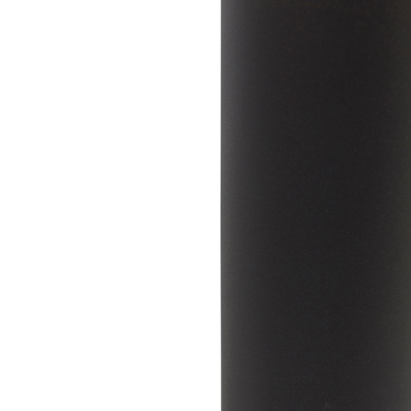 Buitenlamp zwart met opaal witte kap 50 cm - Odense